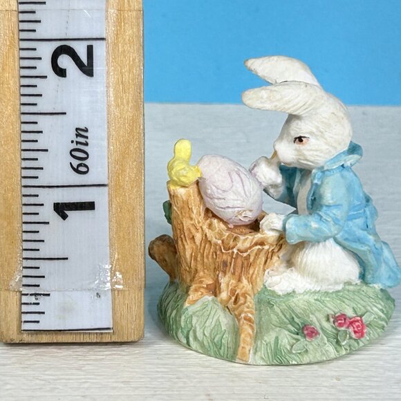 Beautifully Detailed Easter Bunny Rabbit Whimsical 2" Resin Figure Figurine‎ - Picture 4 of 5